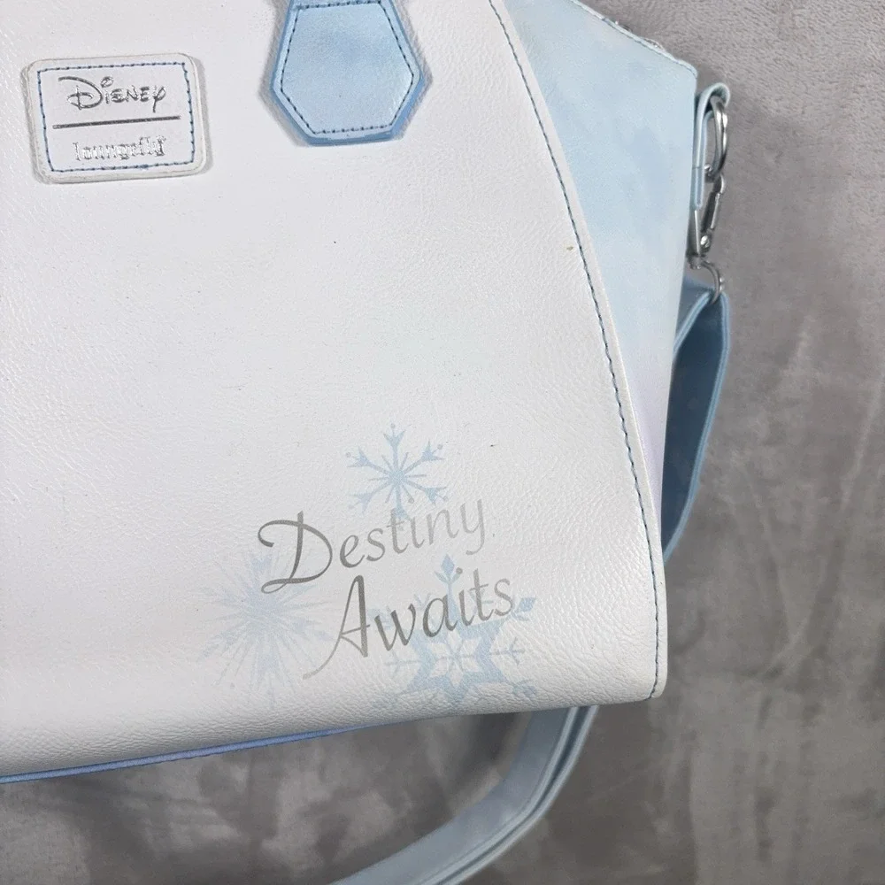 Loungefly Disney Frozen 2 Elsa Satchel Bag Crossbody Blue Winter Snow Queen